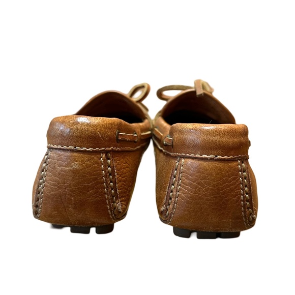 *Vintage* Coach W6 natural leather patina‎ driving moccasins with leather tie - Picture 6 of 8